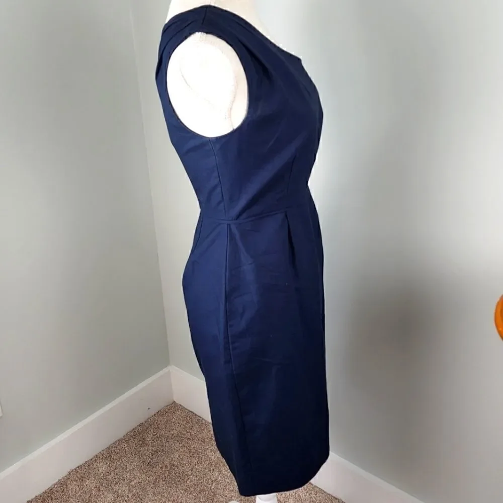 J CREW WOMEN'S MISHA ONE SHOULDER WITH SUBTLE PLEATING FITTED DRESS SIZE 0